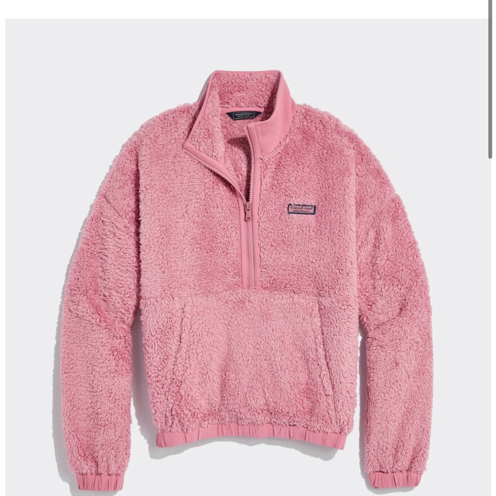 NWOT Vineyard Vines New England High Pile Fleece Quarter-Zip Pullover
